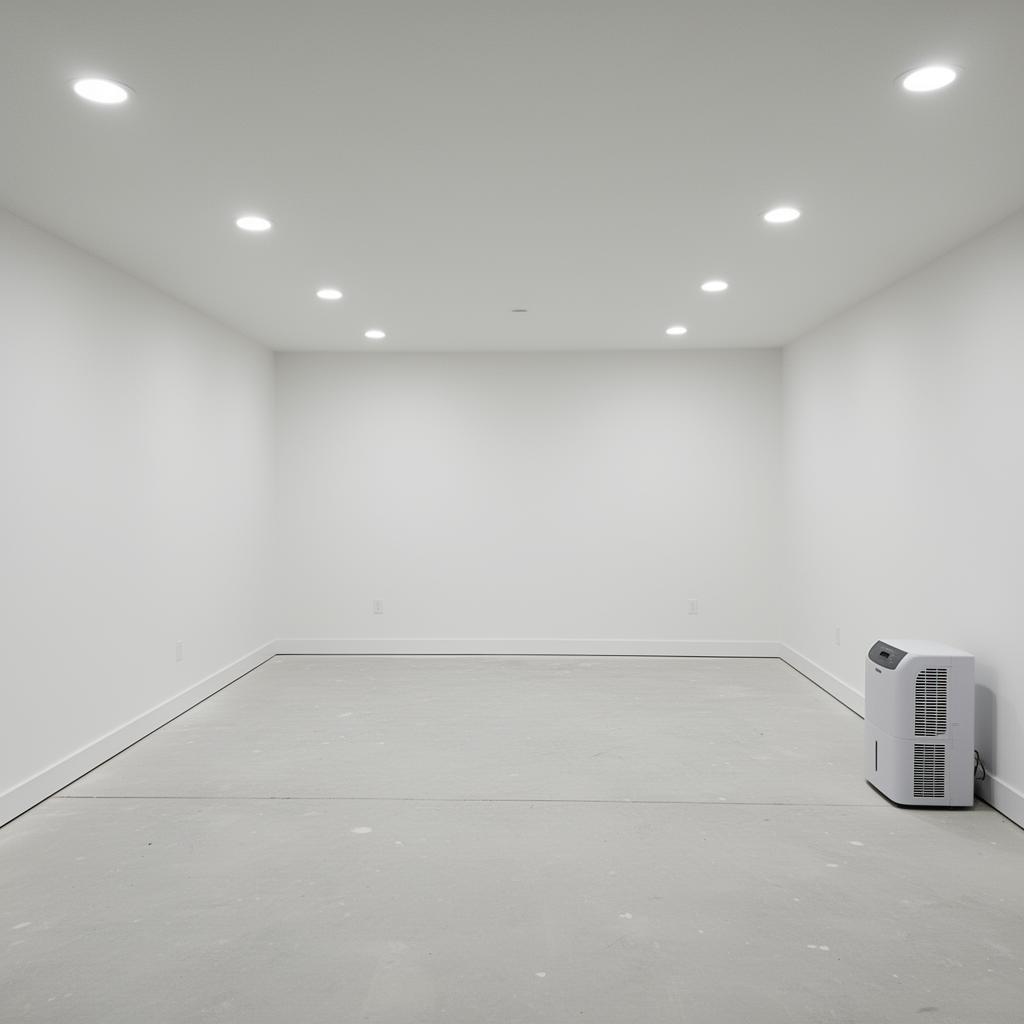 Clean restored basement wall after professional mold remediation in Tampa Florida